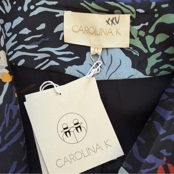 Carolina K NWT Terra Blazer Size M Animal Print Lightweight Floral Colorful - Picture 7 of 7